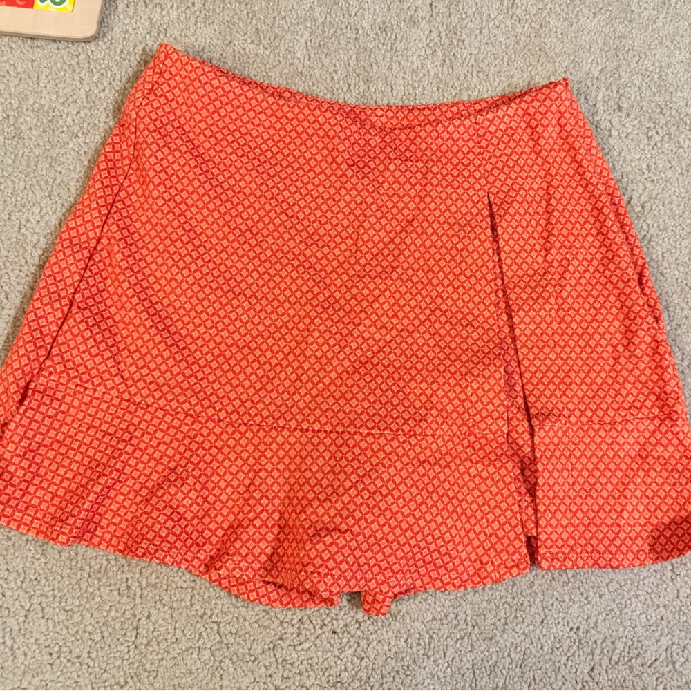 CAbi Red Patterned Skort